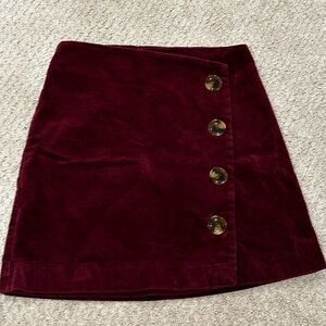 Gorgeous Ruby colored corduroy skirt!